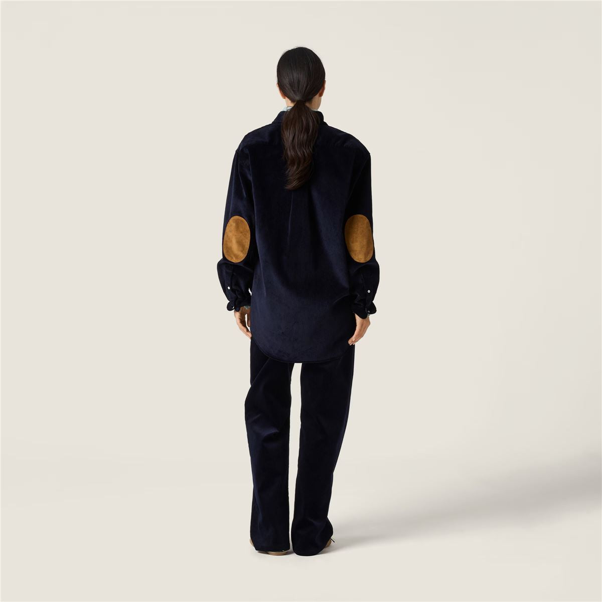 Corduroy and suede shirt-MIU MIU-Verso