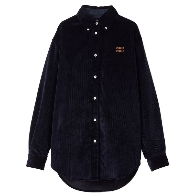 Corduroy and suede shirt-MIU MIU-Verso