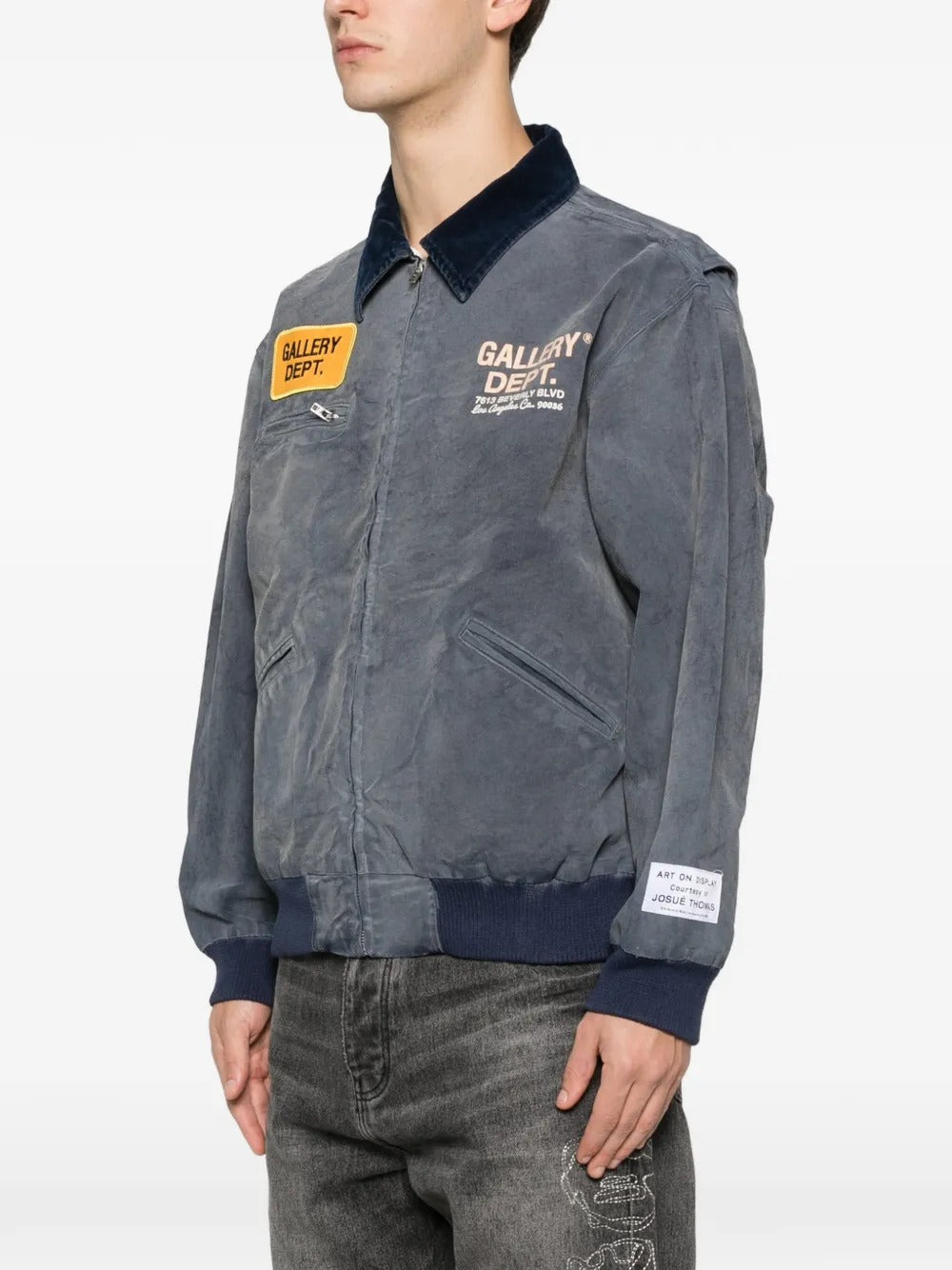 Corduroy-collar Denim Jacket-GALLERY DEPT.-Verso