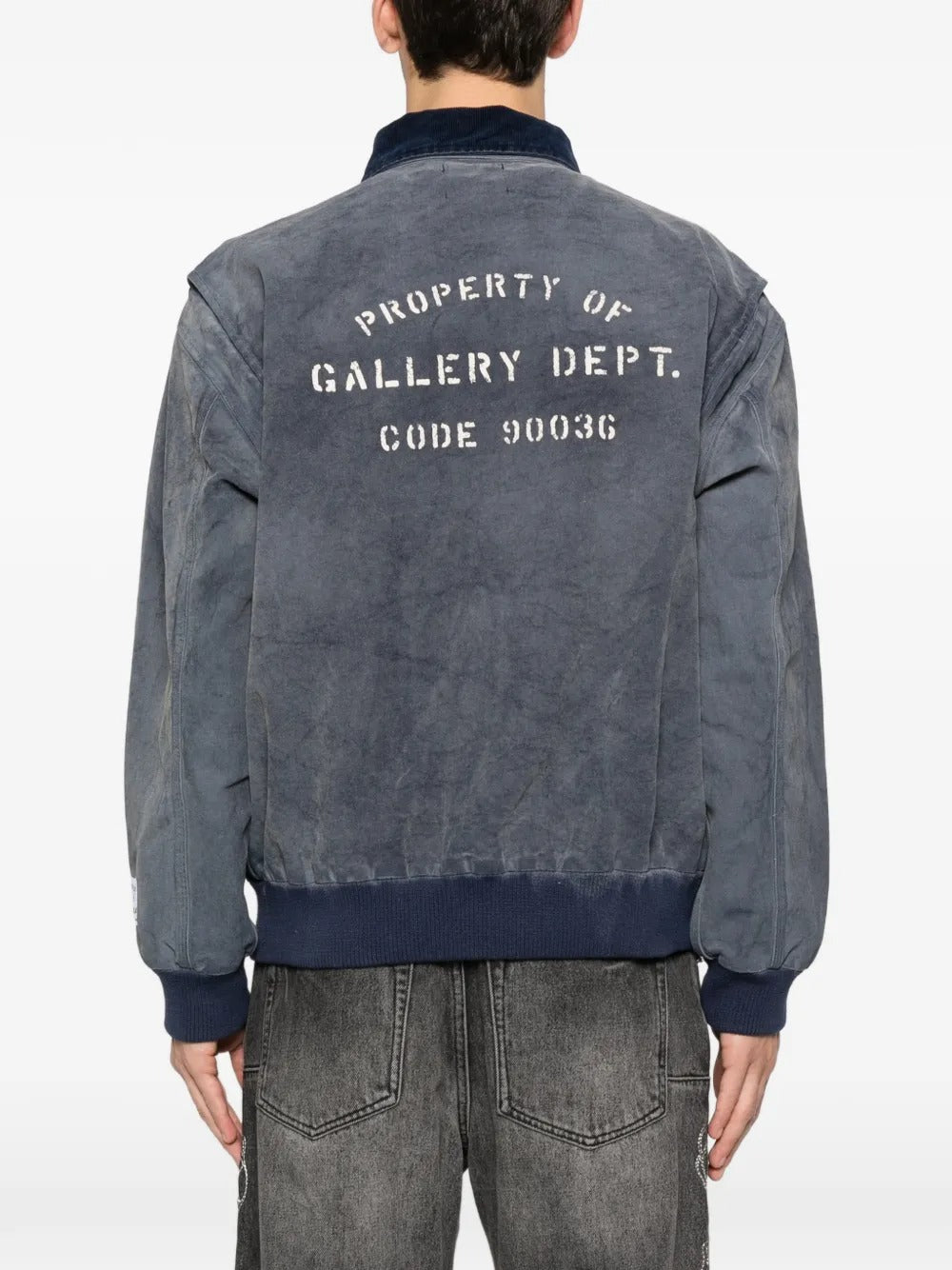Corduroy-collar Denim Jacket-GALLERY DEPT.-Verso