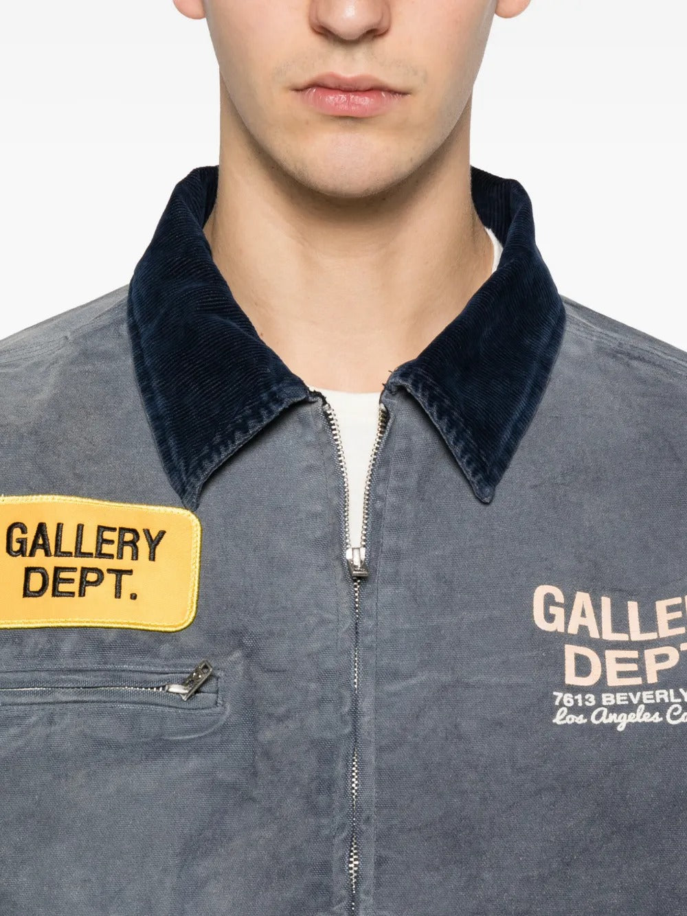 Corduroy-collar Denim Jacket-GALLERY DEPT.-Verso