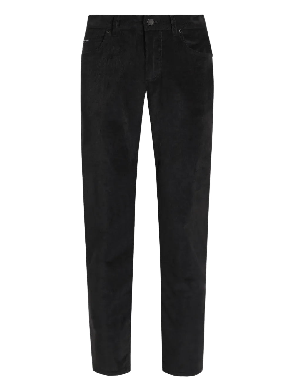 Corduroy logo-plaque trousers-DOLCE & GABBANA-Verso
