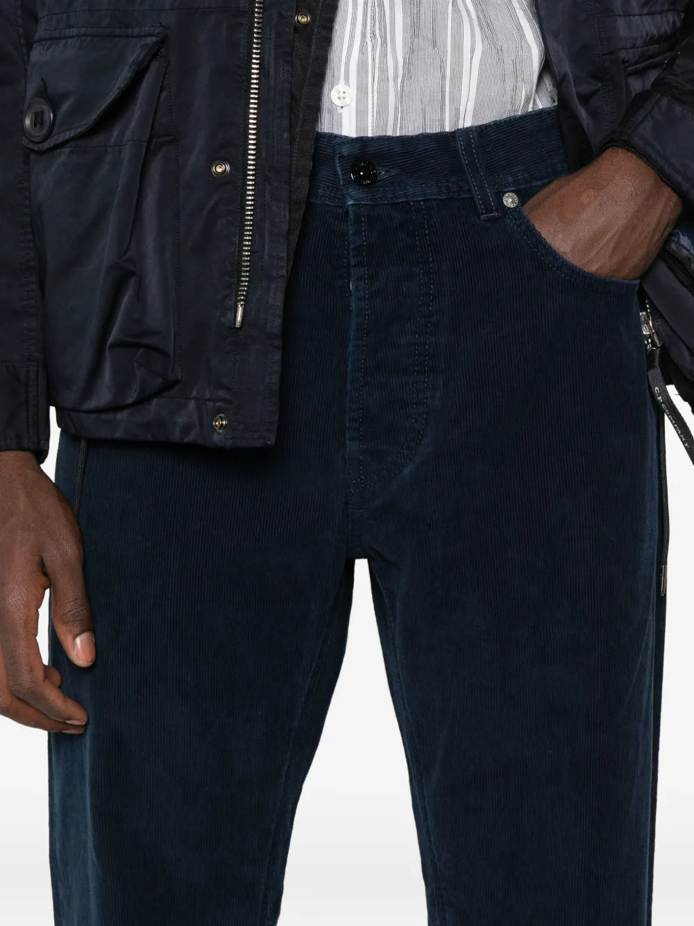 Corduroy straight-leg trousers-STONE ISLAND-Verso