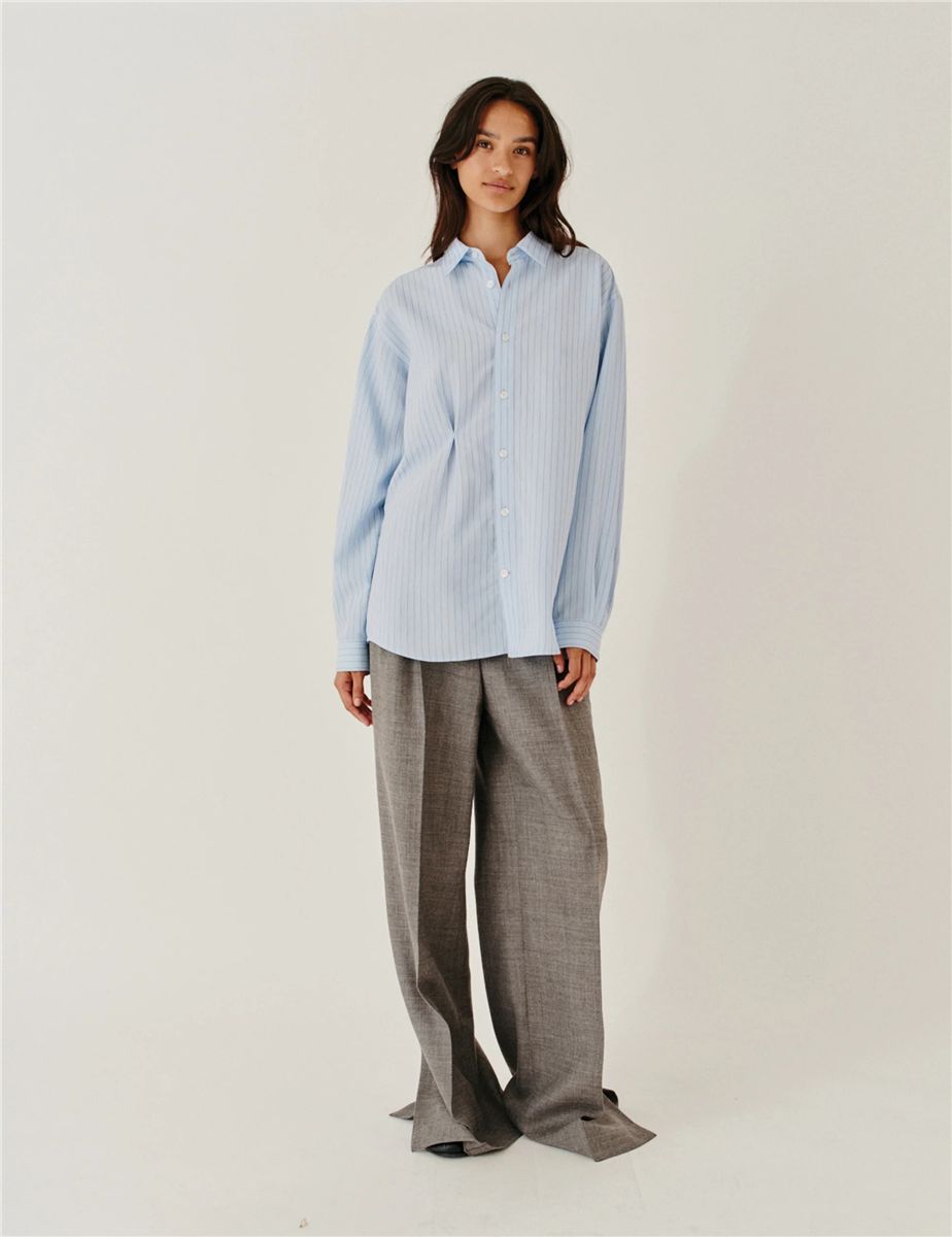 Costa shirt light blue/navy stripes-THE GARMENT-Verso