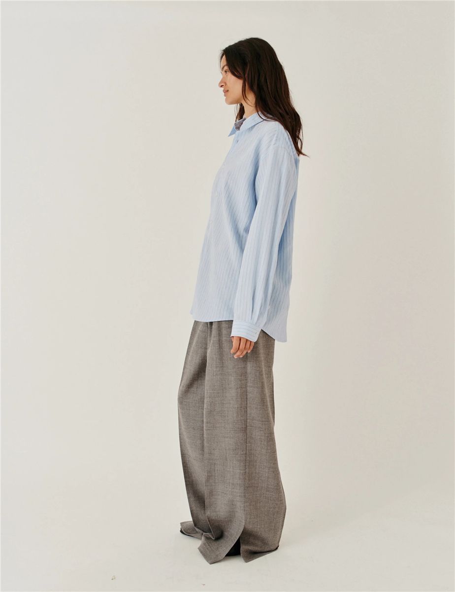 Costa shirt light blue/navy stripes-THE GARMENT-Verso