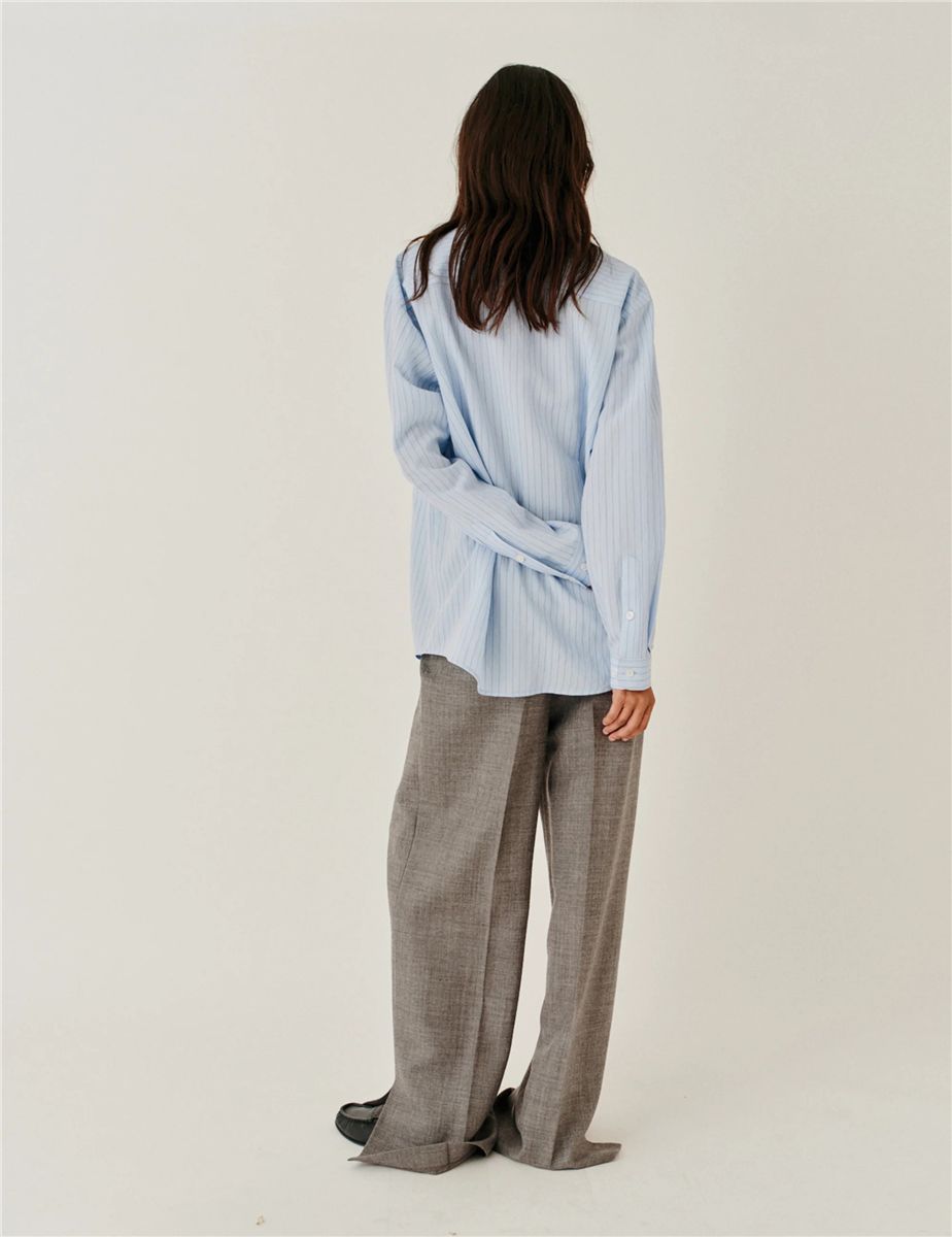 Costa shirt light blue/navy stripes-THE GARMENT-Verso