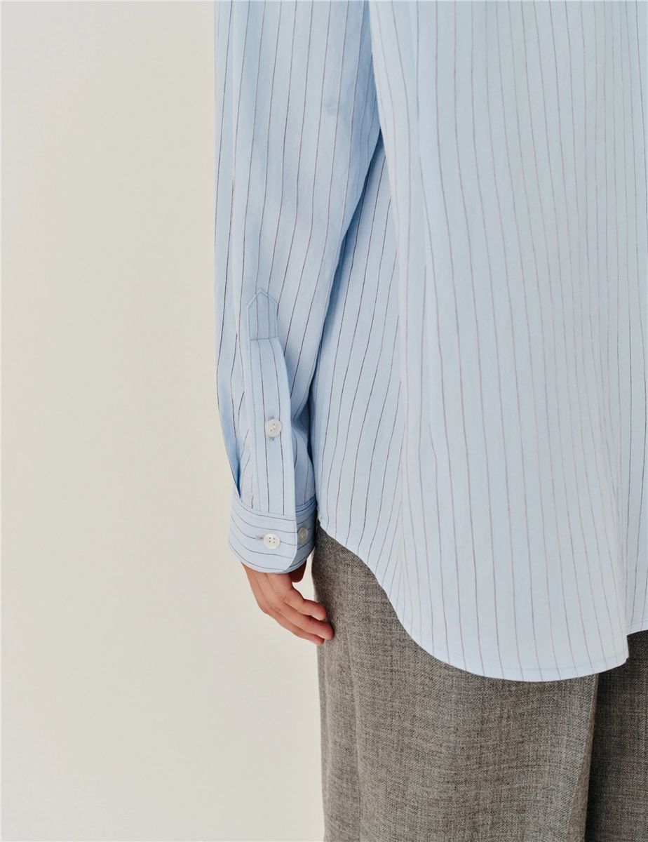Costa shirt light blue/navy stripes-THE GARMENT-Verso