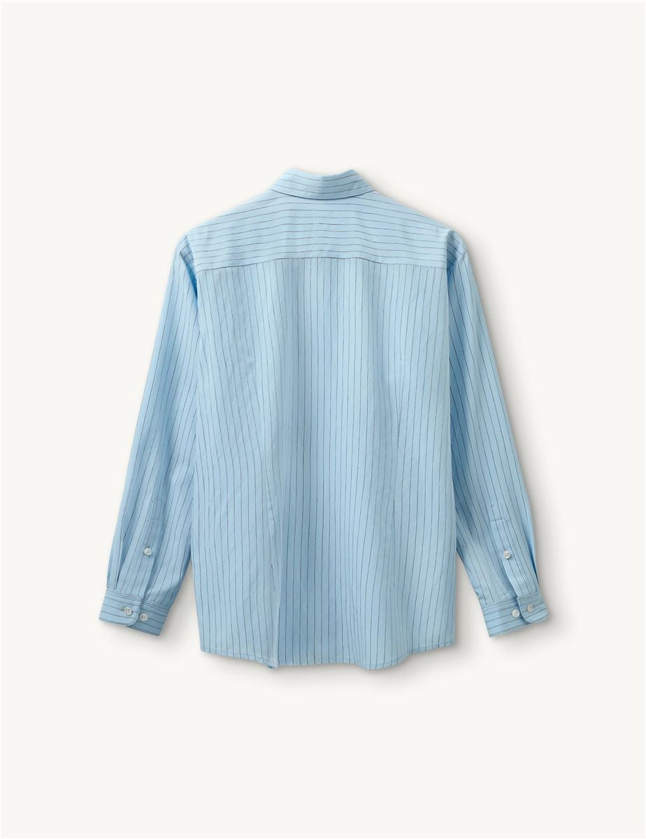 Costa shirt light blue/navy stripes-THE GARMENT-Verso