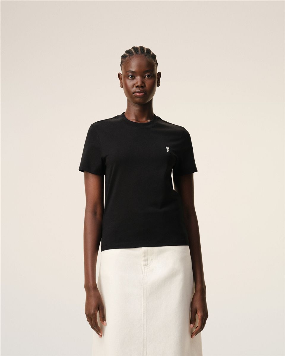 Cotton ami de coeur cropped t-shirt-AMI-Verso