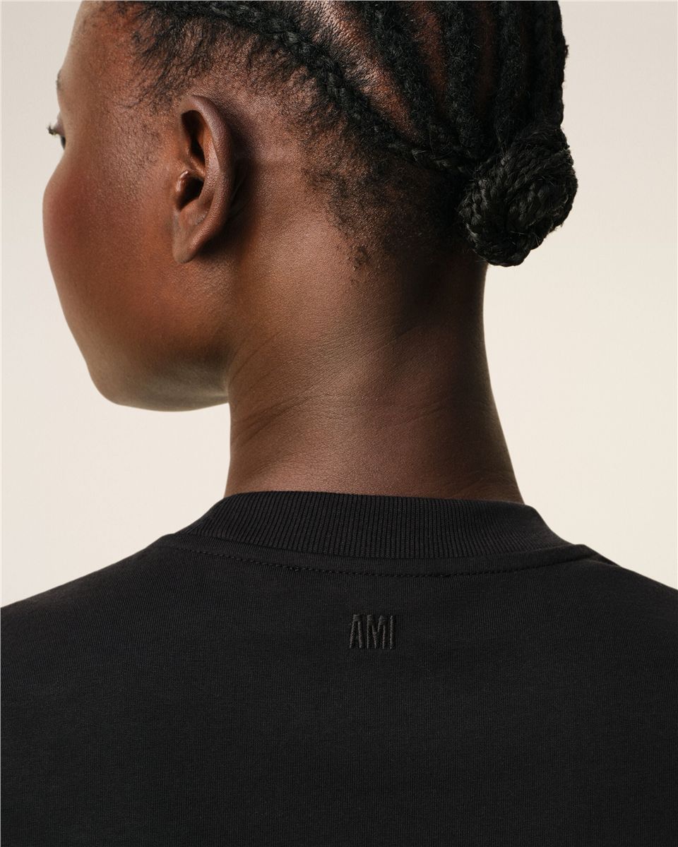 Cotton ami de coeur cropped t-shirt-AMI-Verso