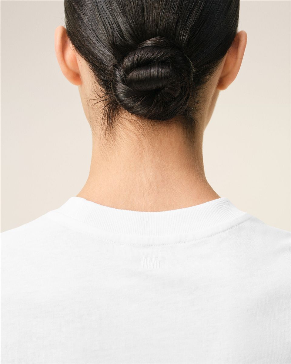 Cotton ami de coeur cropped t-shirt-AMI-Verso