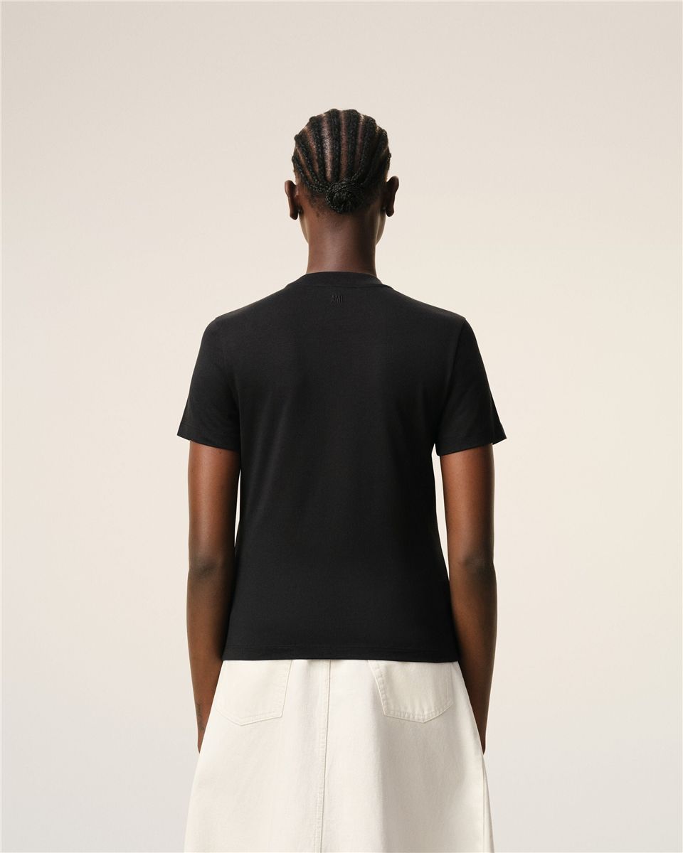 Cotton ami de coeur cropped t-shirt-AMI-Verso