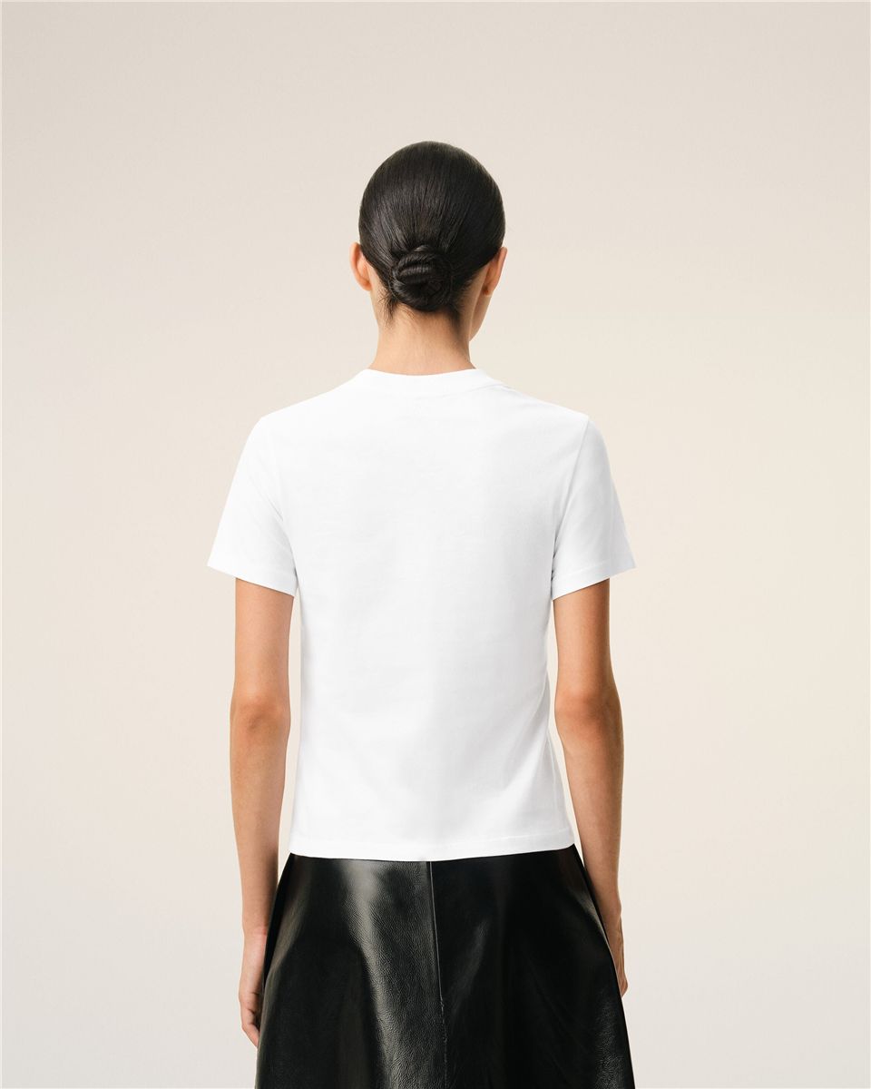 Cotton ami de coeur cropped t-shirt-AMI-Verso