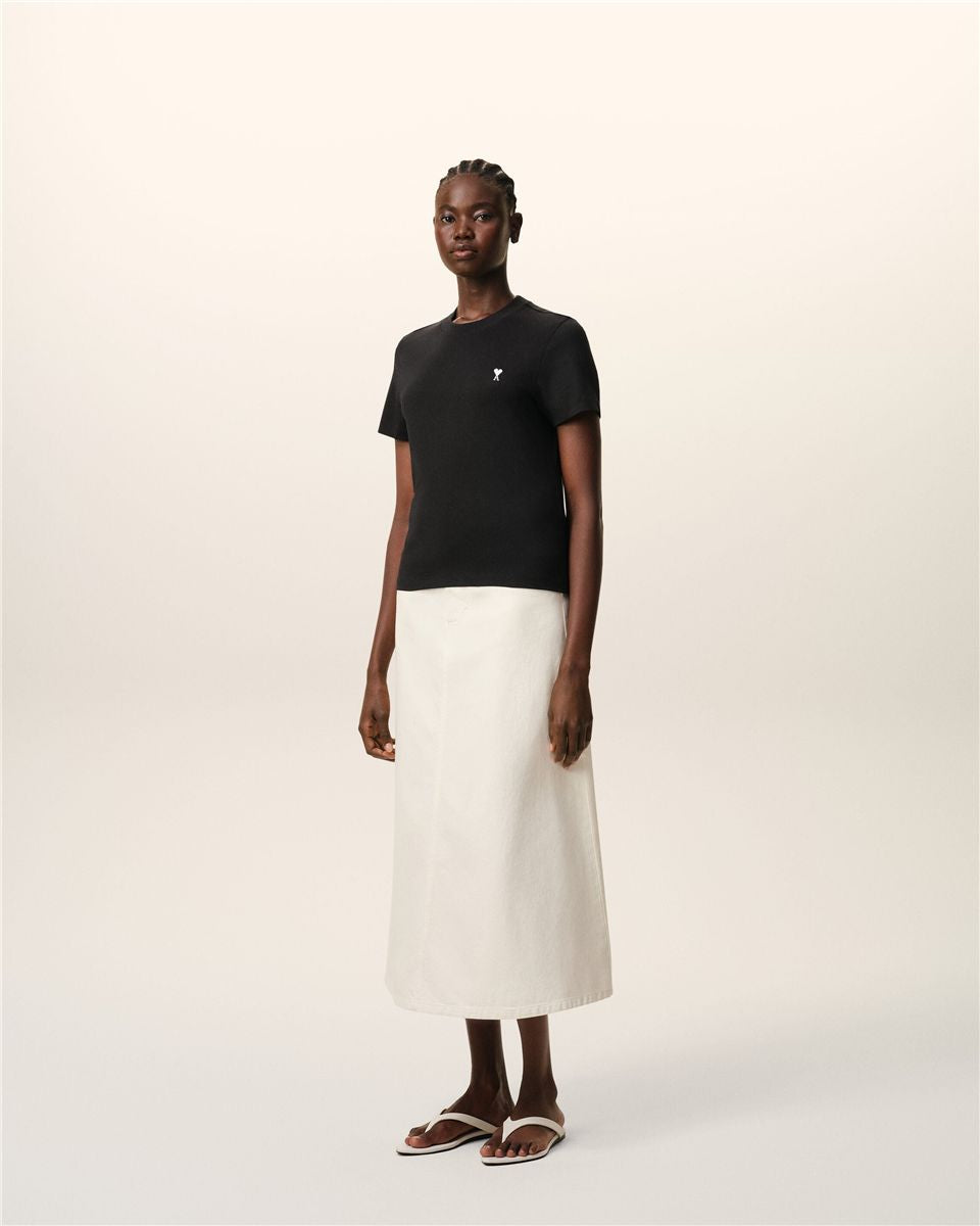 Cotton ami de coeur cropped t-shirt-AMI-Verso