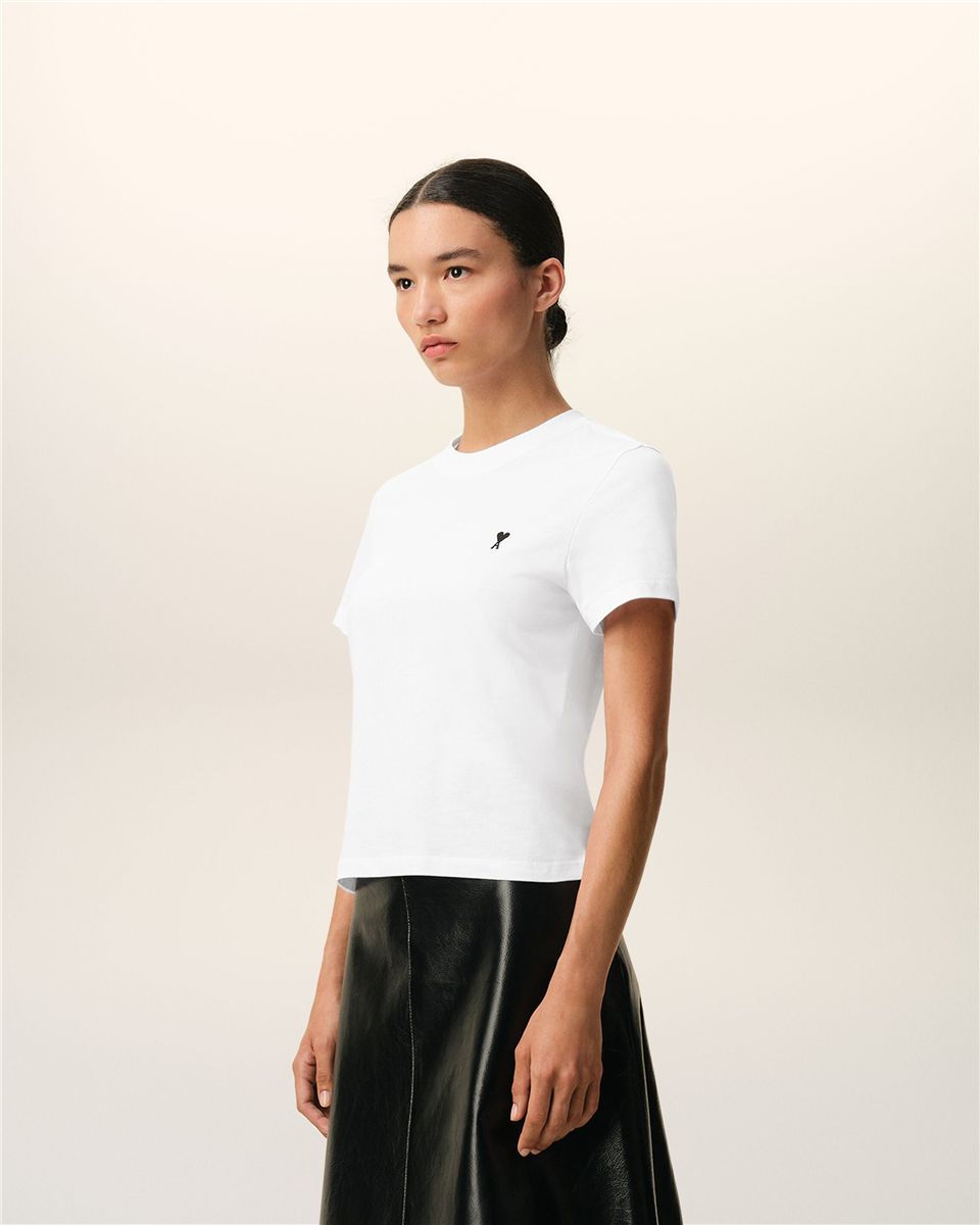 Cotton ami de coeur cropped t-shirt-AMI-Verso