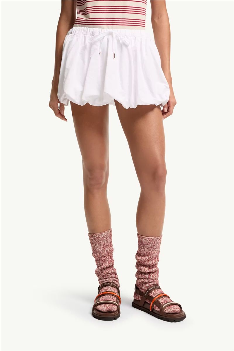 Cotton blend balloon mini skirt-MONCLER-Verso