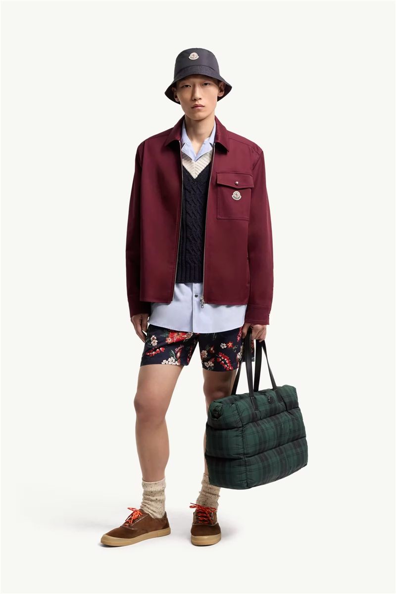 Cotton blend gabardine shirt jacket-MONCLER-Verso