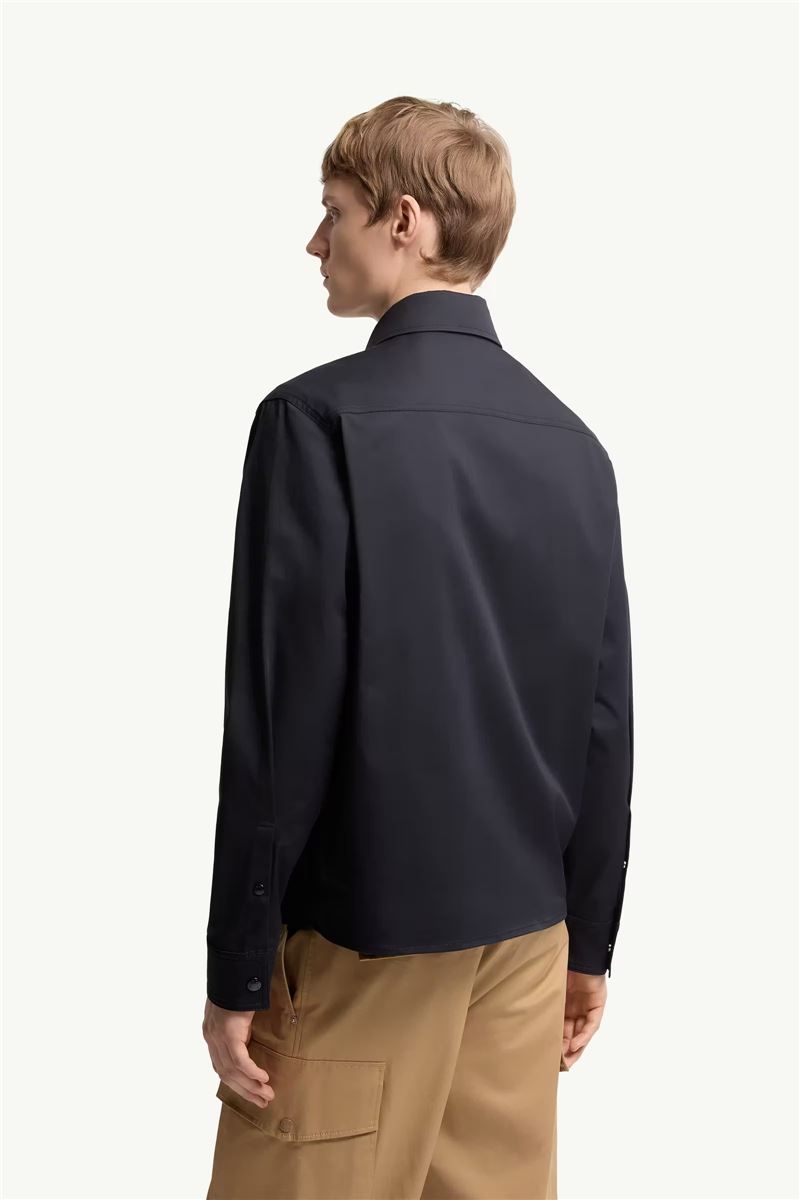 Cotton blend gabardine shirt jacket-MONCLER-Verso
