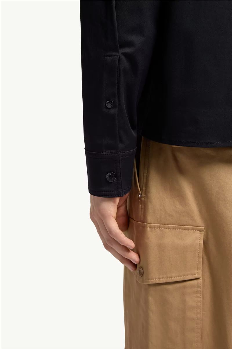 Cotton blend gabardine shirt jacket-MONCLER-Verso