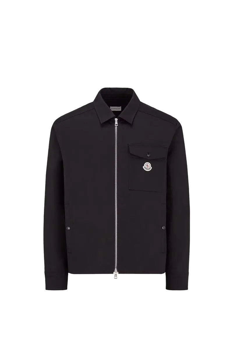 Cotton blend gabardine shirt jacket-MONCLER-Verso