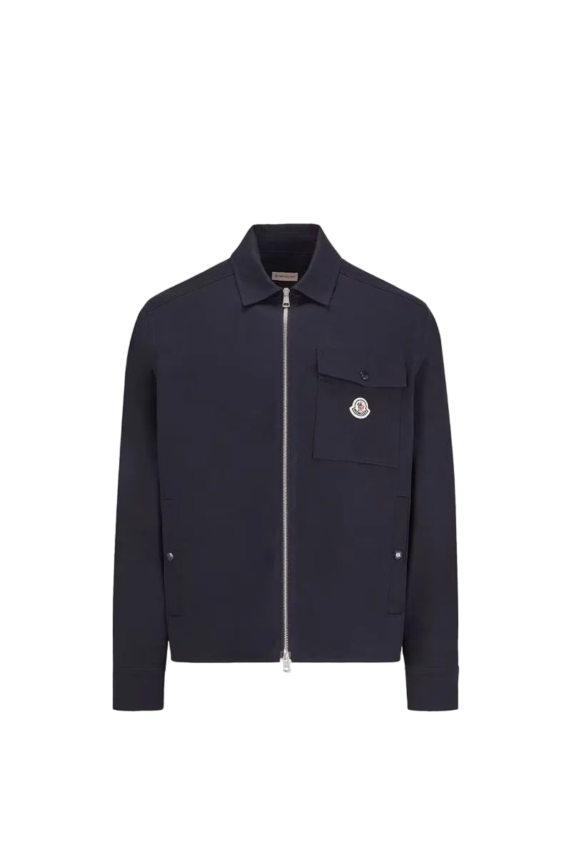 Cotton blend gabardine shirt jacket-MONCLER-Verso