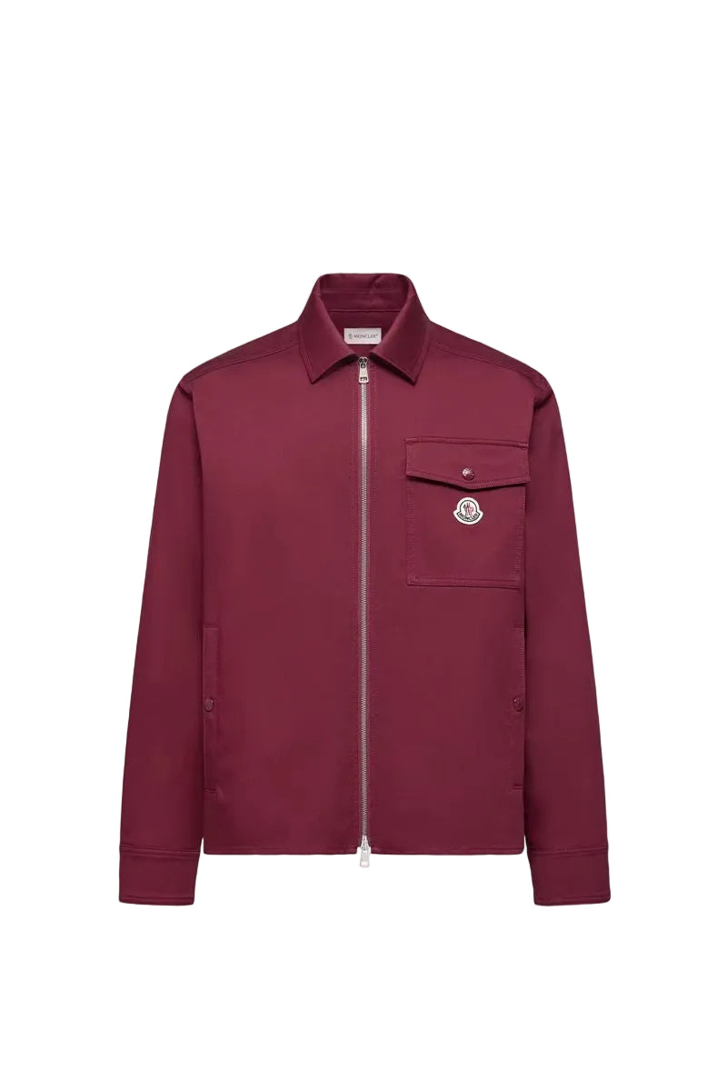 Cotton blend gabardine shirt jacket-MONCLER-Verso