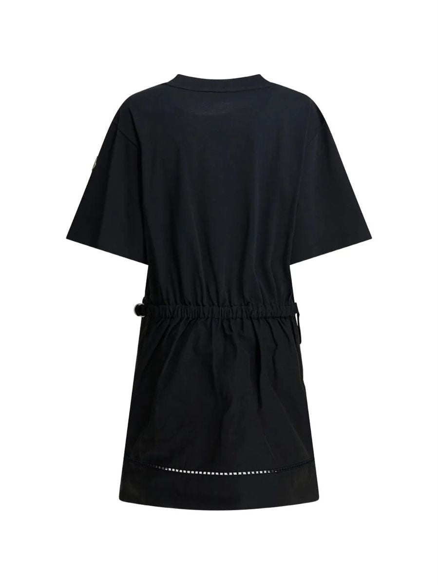 Cotton blend mini t-shirt dress-MONCLER-Verso
