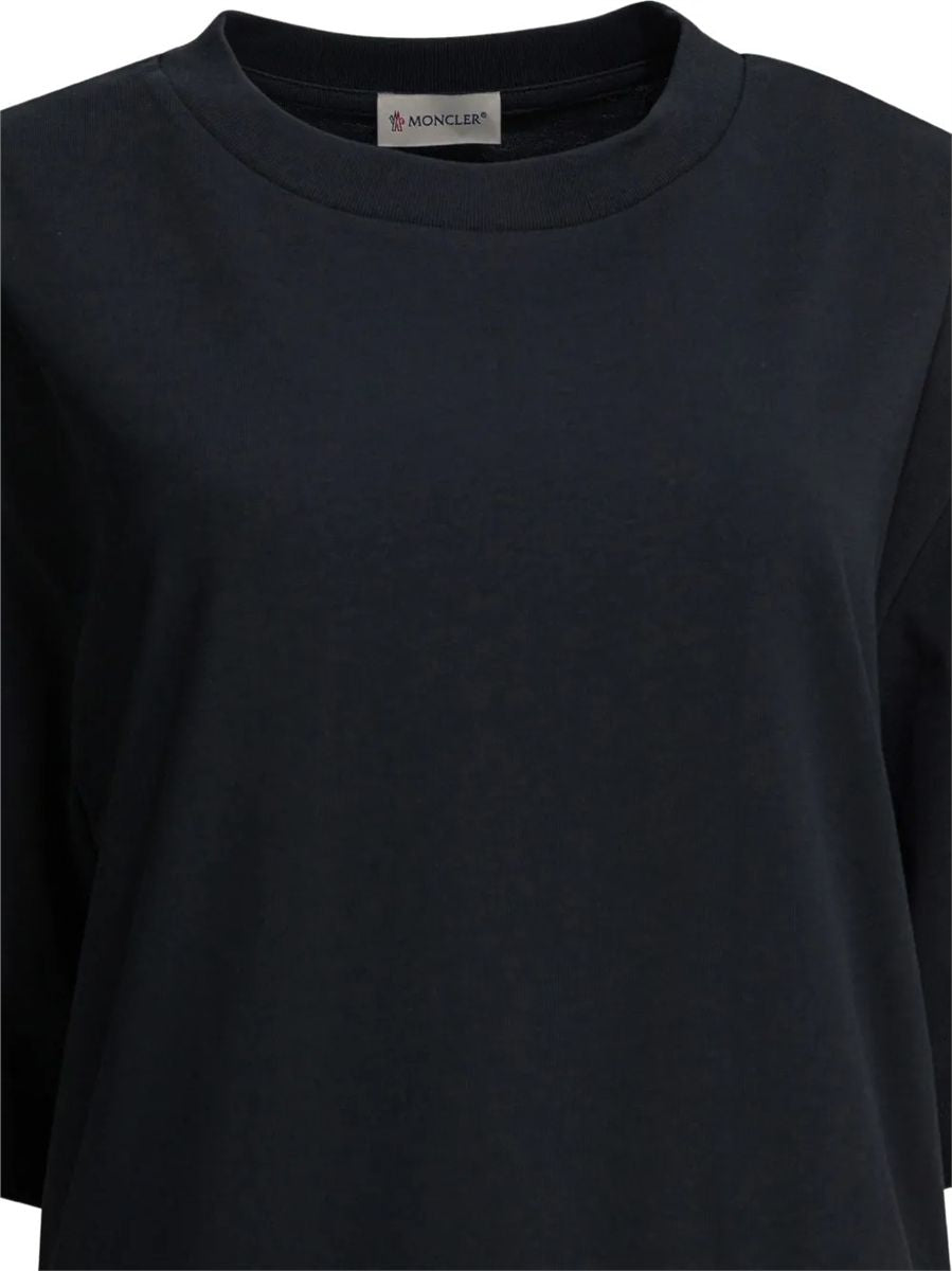 Cotton blend mini t-shirt dress-MONCLER-Verso