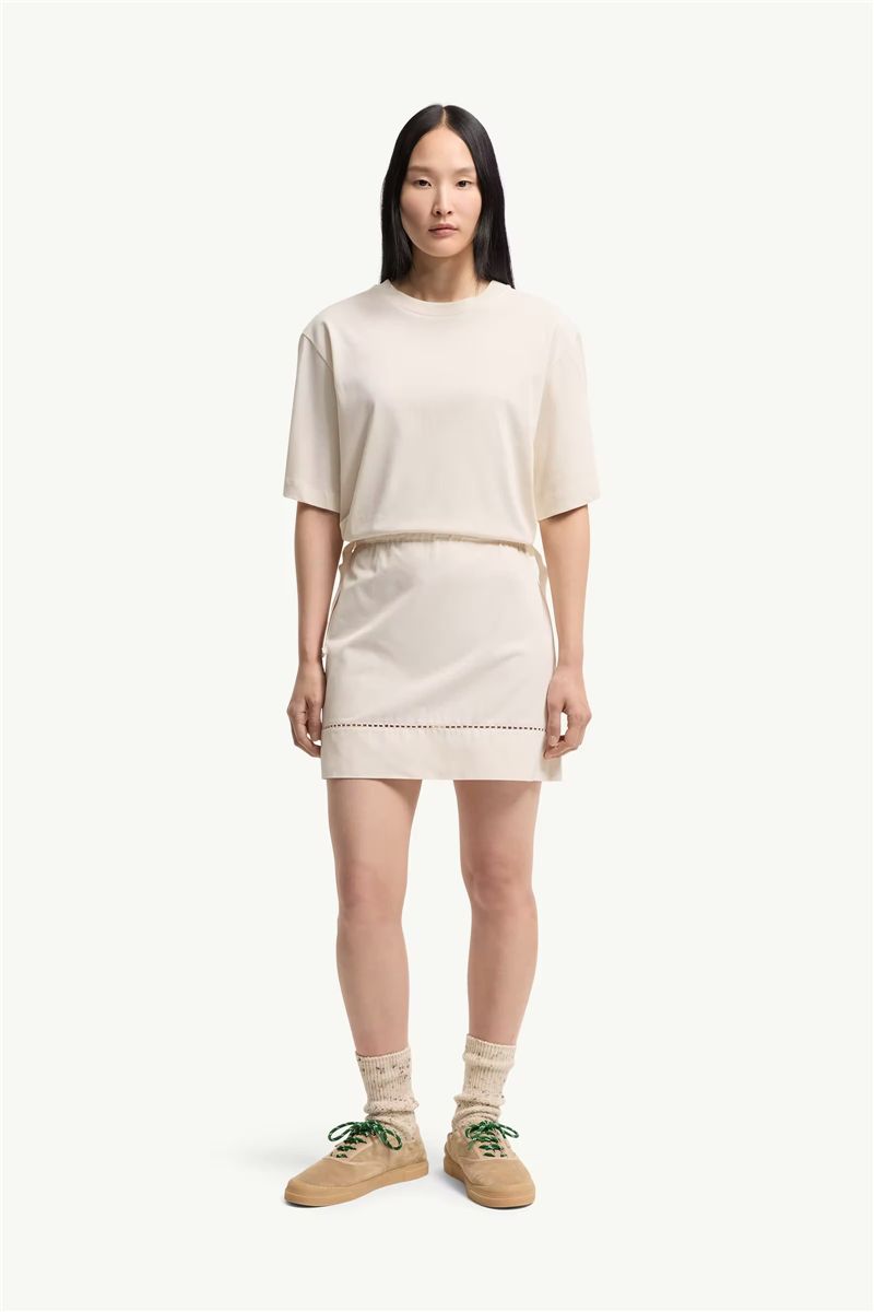 Cotton blend mini t-shirt dress-MONCLER-Verso
