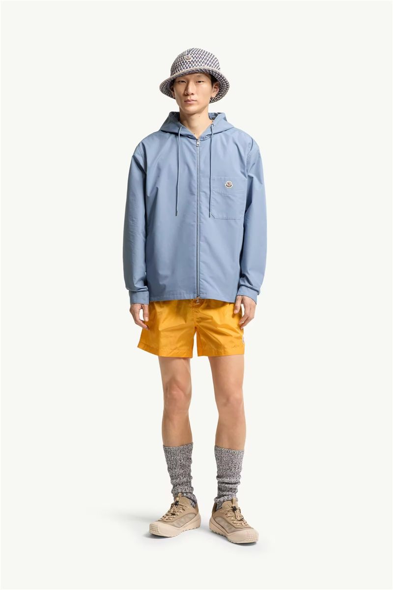 Cotton blend poplin shirt jacket-MONCLER-Verso
