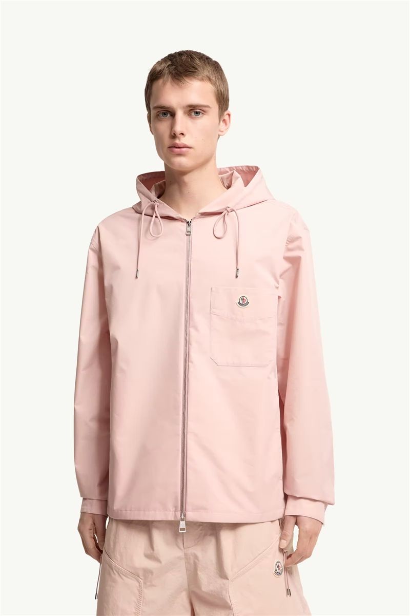 Cotton blend poplin shirt jacket-MONCLER-Verso