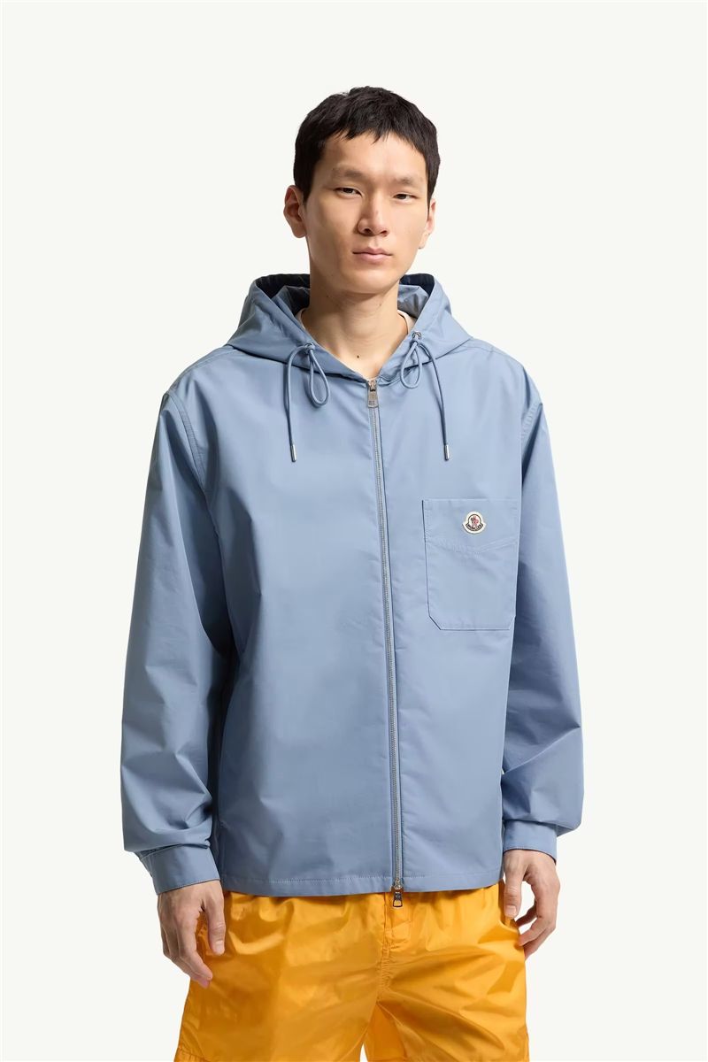 Cotton blend poplin shirt jacket-MONCLER-Verso