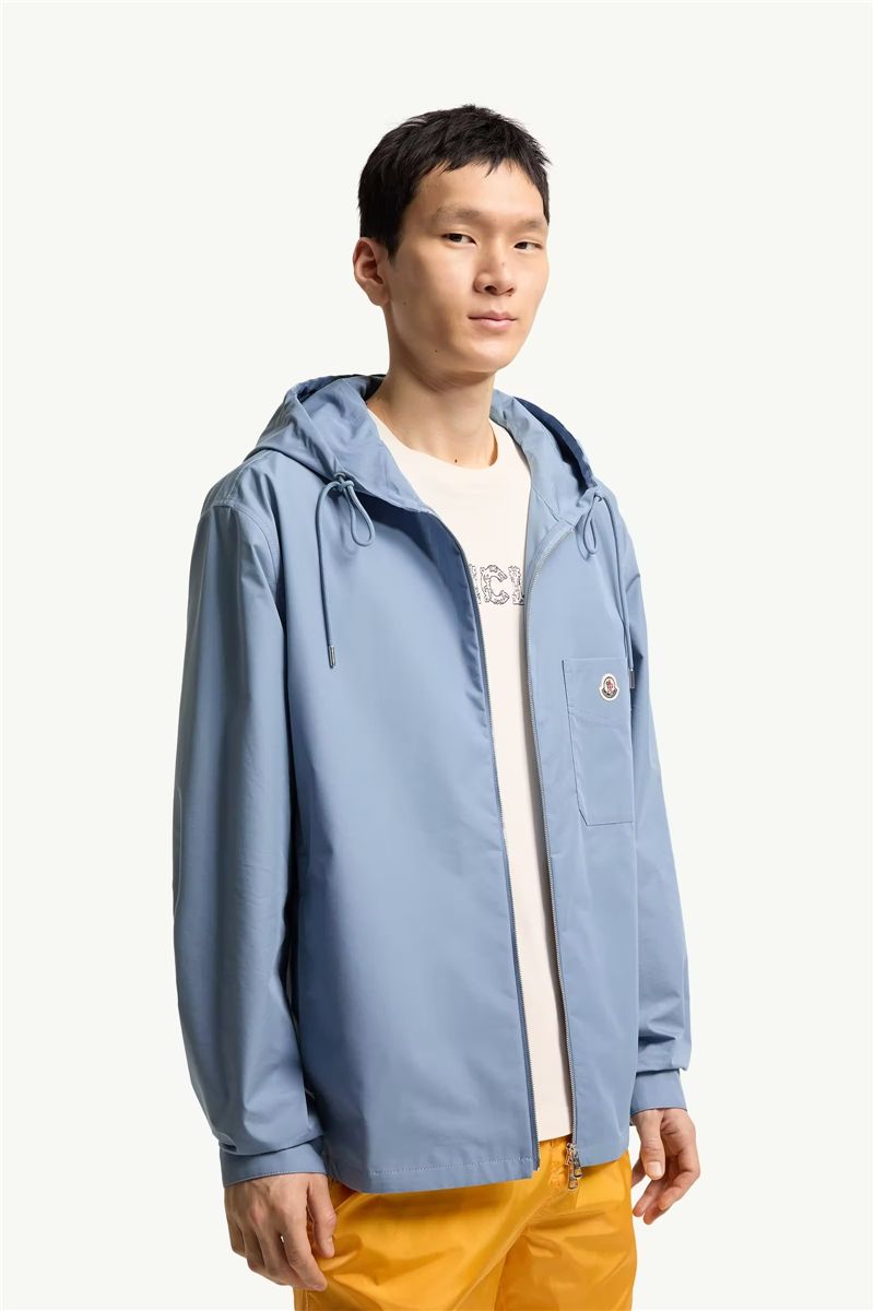 Cotton blend poplin shirt jacket-MONCLER-Verso