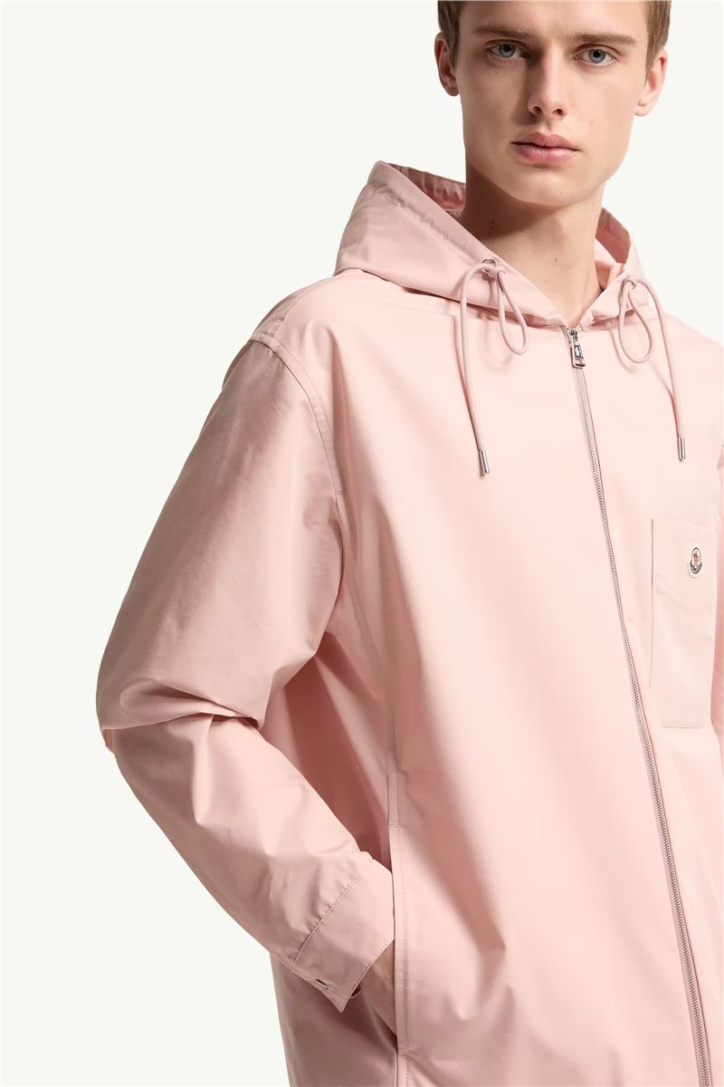Cotton blend poplin shirt jacket-MONCLER-Verso