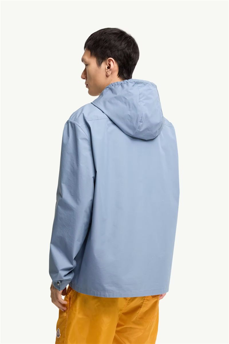 Cotton blend poplin shirt jacket-MONCLER-Verso