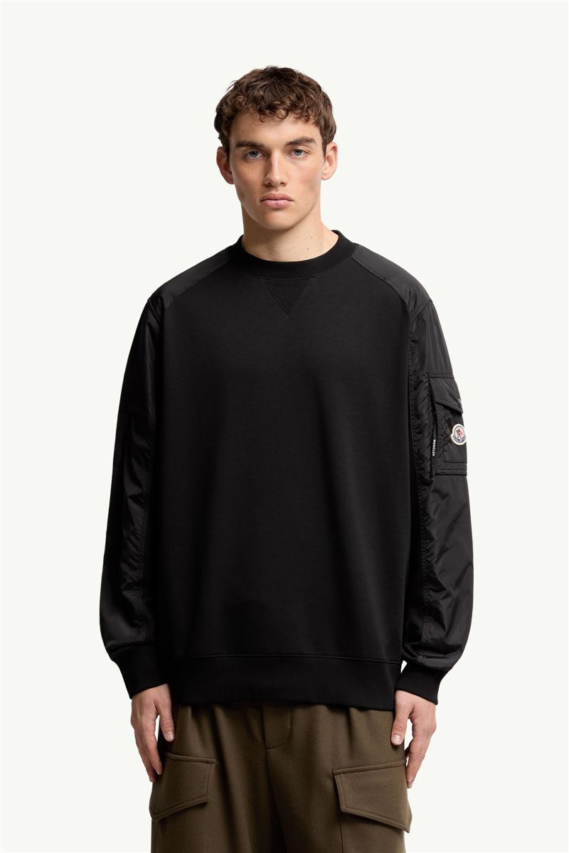 COTTON BLEND SWEATSHIRT-MONCLER-Verso