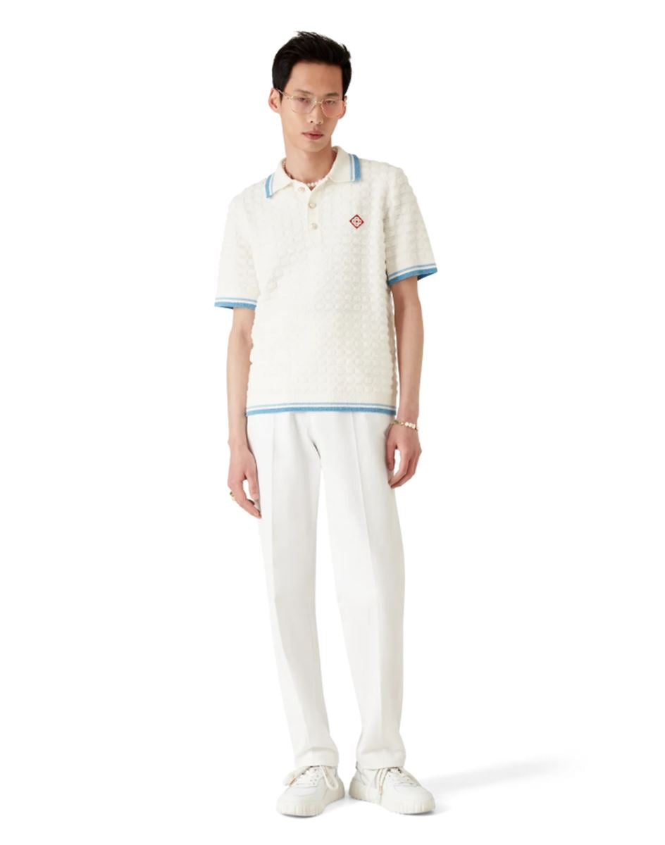 COTTON BOUCLE POLO SHIRT-CASABLANCA-Verso
