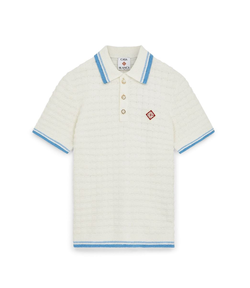 COTTON BOUCLE POLO SHIRT-CASABLANCA-Verso
