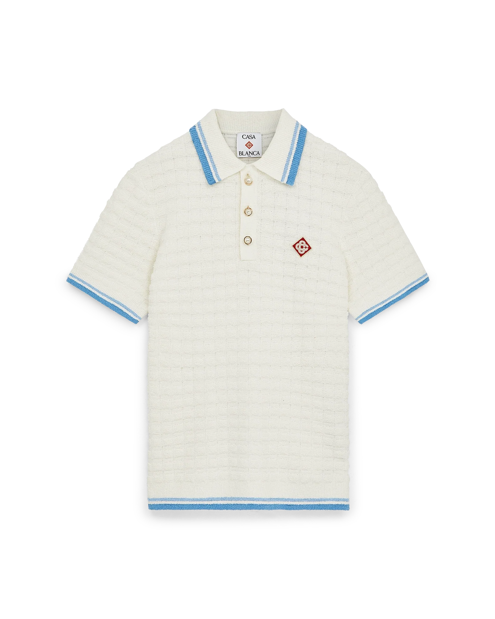 COTTON BOUCLE POLO SHIRT-CASABLANCA-Verso