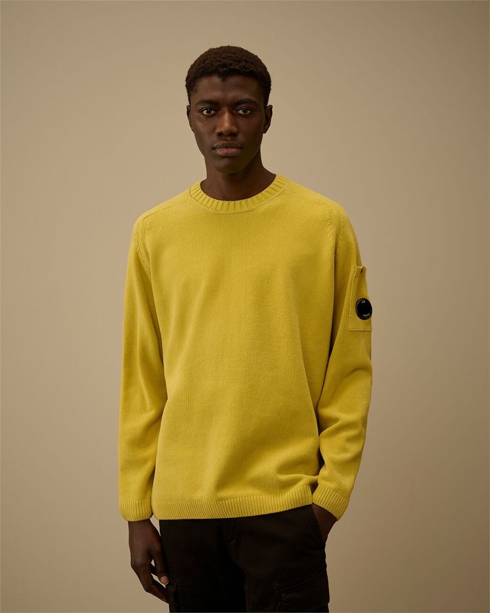 C.P. Company Cotton Chenille Crewneck Lens Sweater | Verso