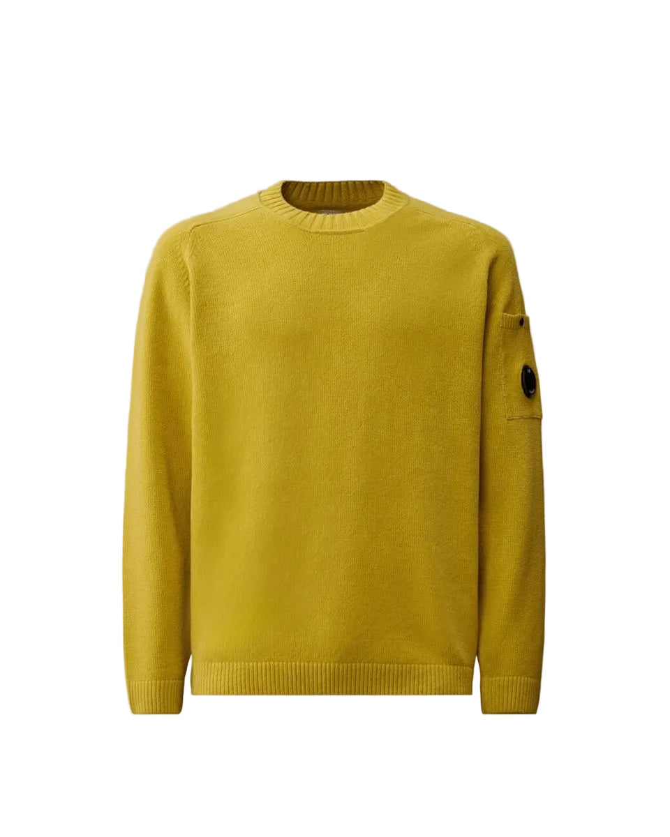 Cotton chenille crewneck lens sweater-C.P. COMPANY-304793-S-Verso