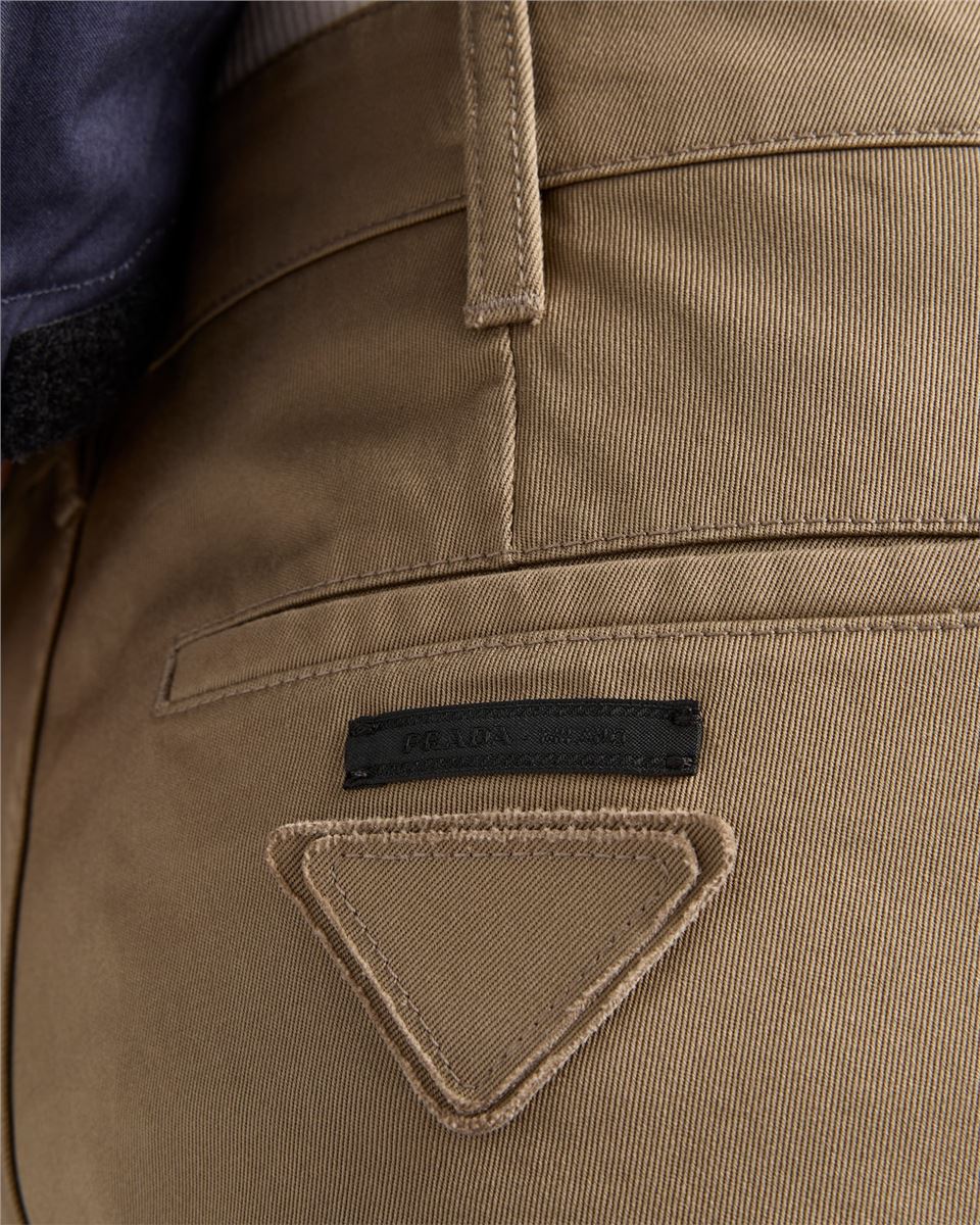 COTTON CHINO PANTS-PRADA-Verso