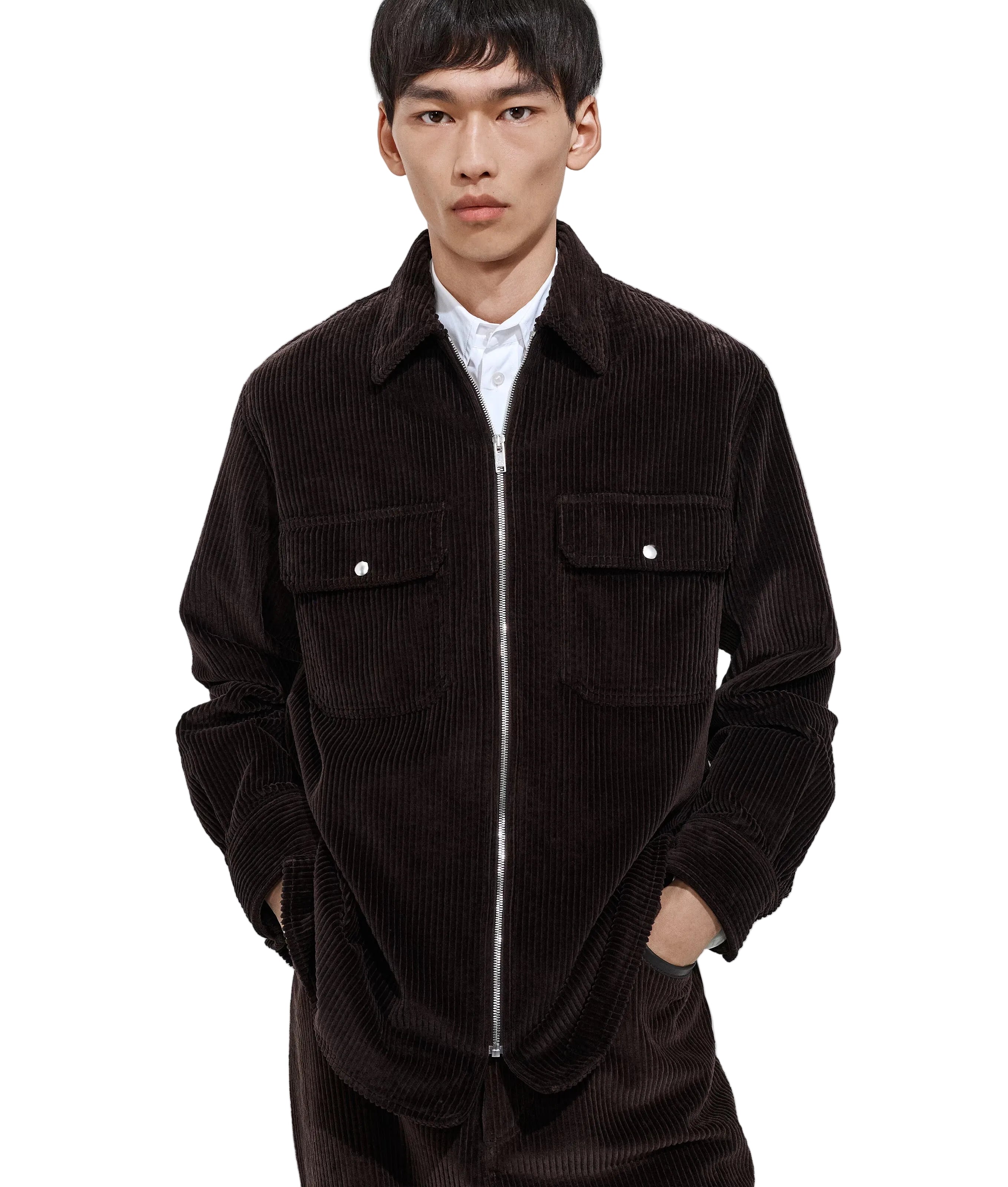 Cotton corduroy overshirt-BOTTEGA VENETA-309197-46-Verso