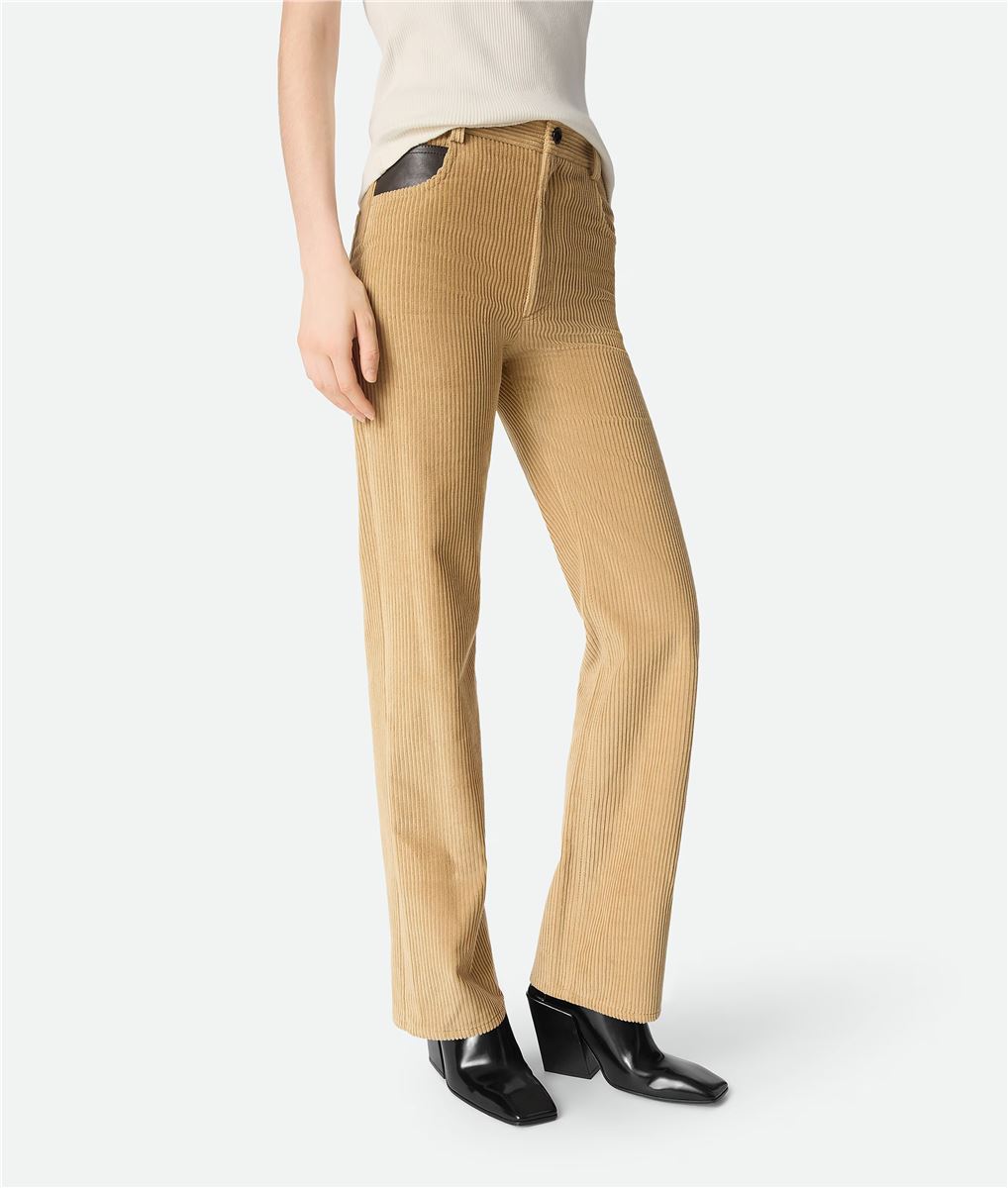 Cotton Corduroy Pants-BOTTEGA VENETA-Verso