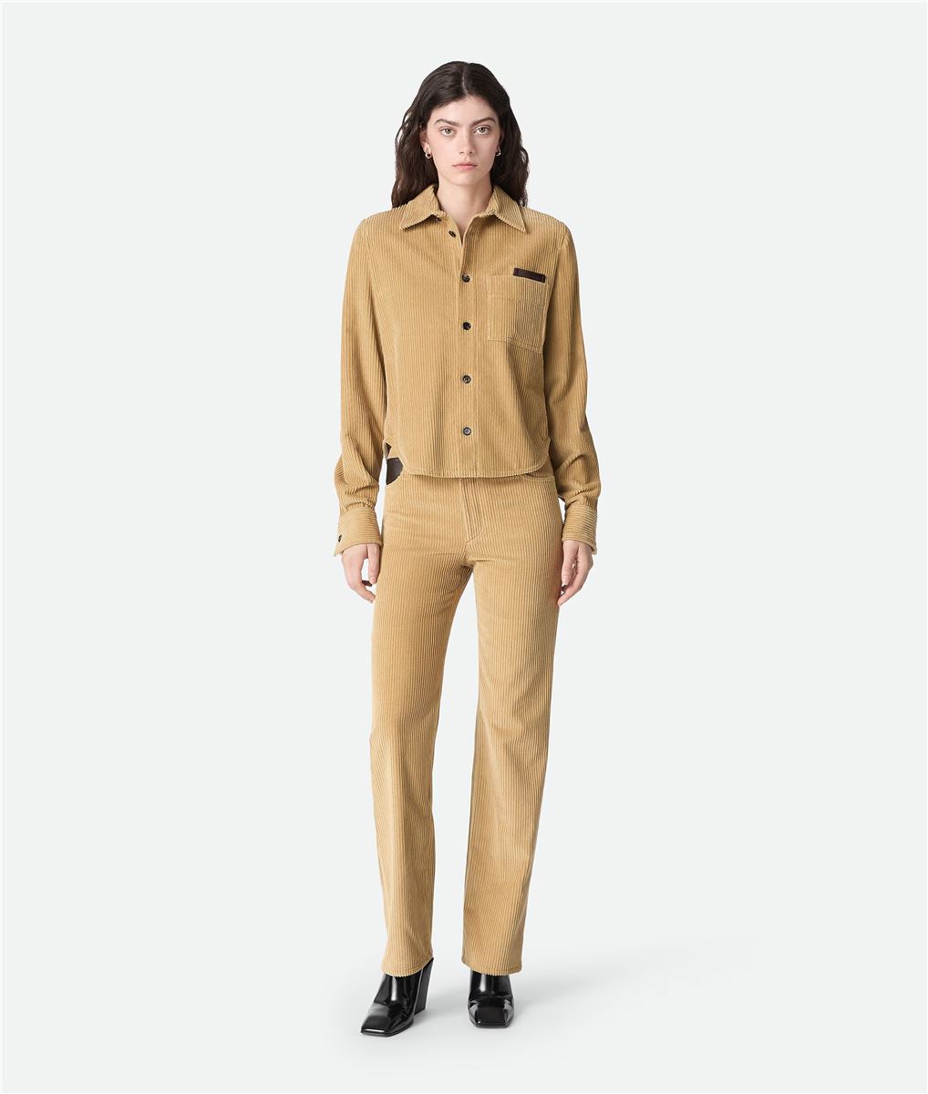 Cotton Corduroy Pants-BOTTEGA VENETA-Verso