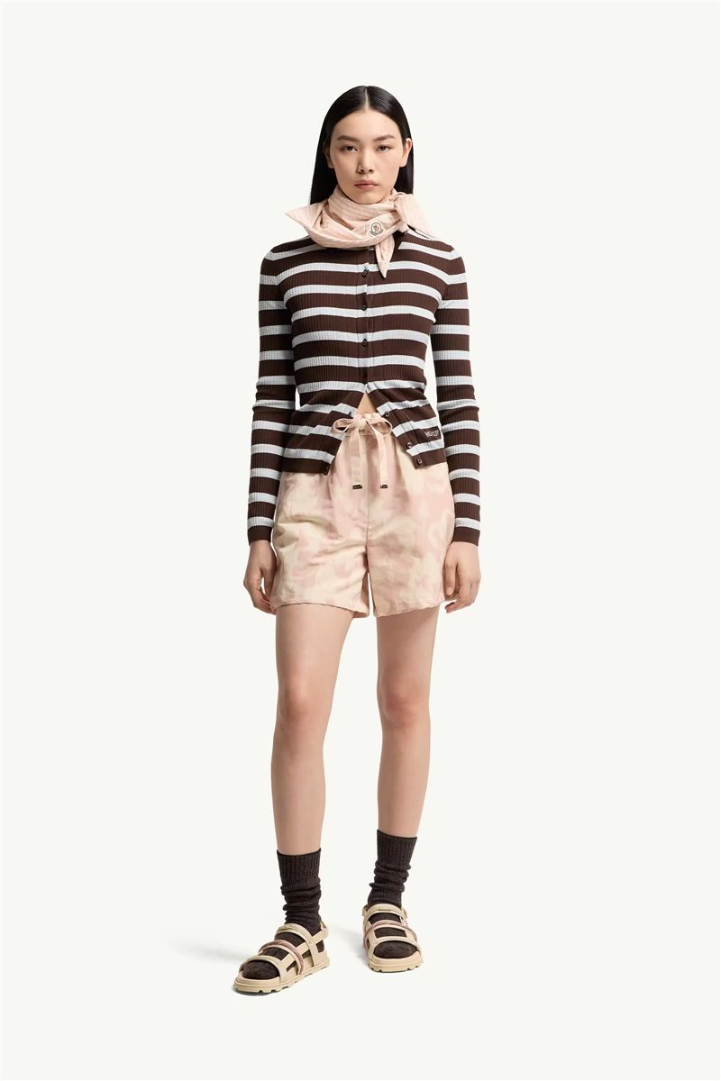 Cotton crêpe polo shirt-MONCLER-Verso