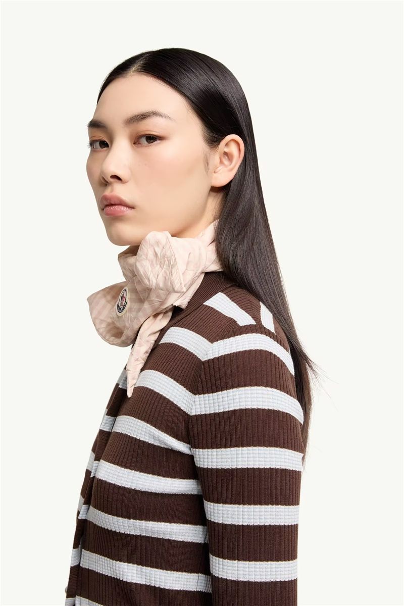 Cotton crêpe polo shirt-MONCLER-Verso