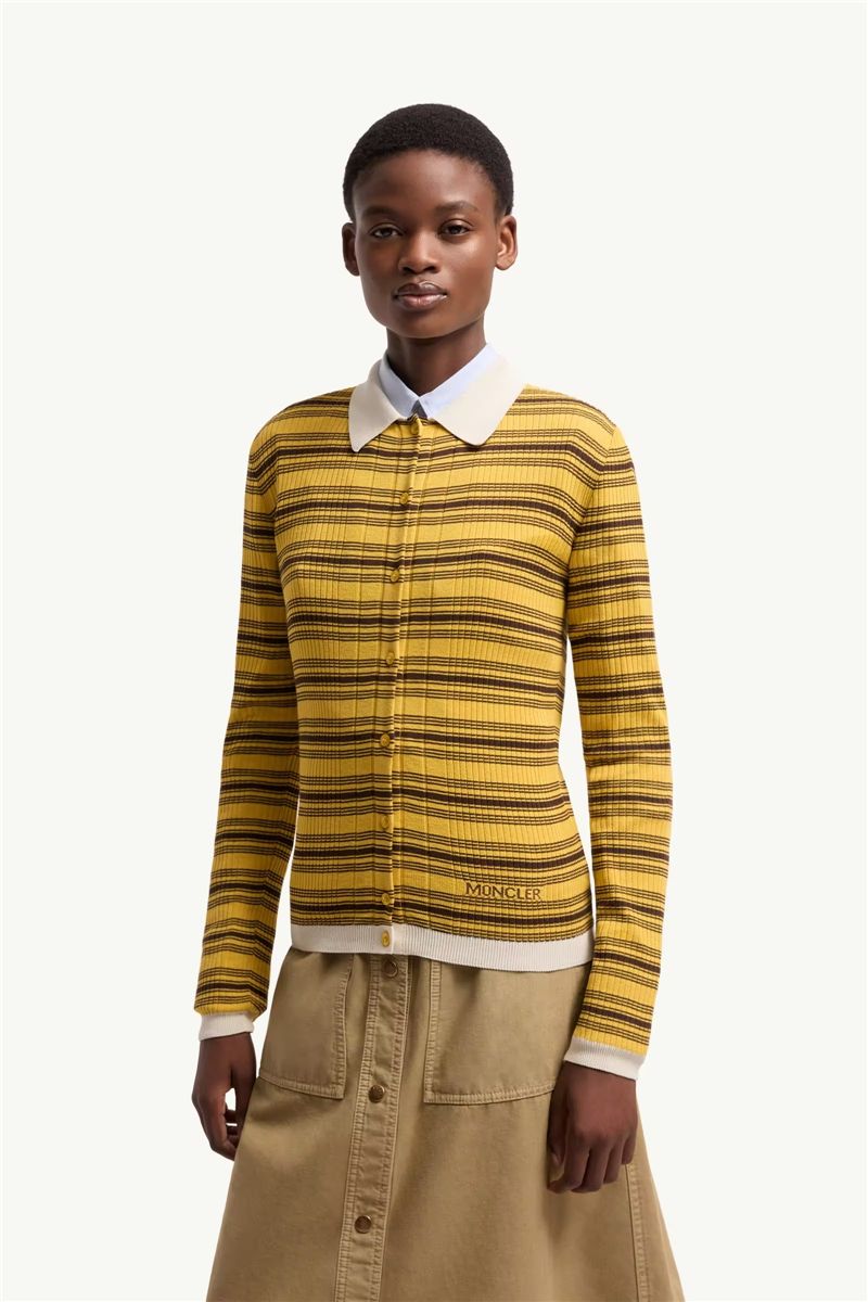 Cotton crêpe polo shirt-MONCLER-Verso