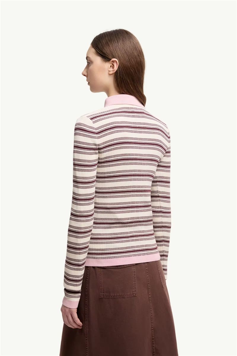 Cotton crêpe polo shirt-MONCLER-Verso