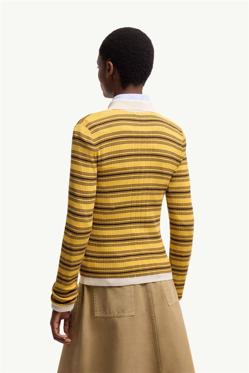 Cotton crêpe polo shirt-MONCLER-Verso